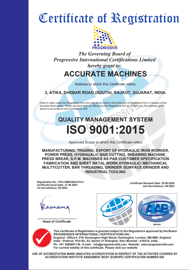 ISO 9001 Certificate